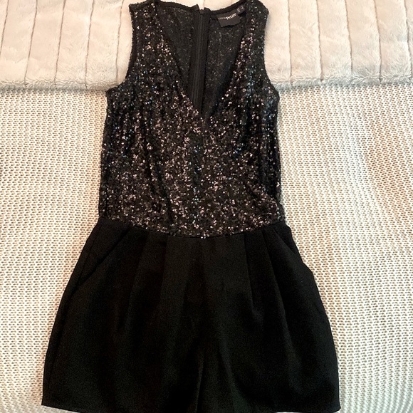ASOS Black Sequin Romper - Picture 1 of 3